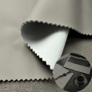 Gray Rexine PU Leather Roll Material for Desk Pads Table Protection Mats