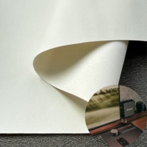 White Synthetic Leather PU Leather Roll Material for Desk Pads Table Protection Mats