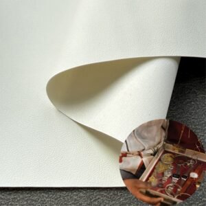 White Rexine Leather PU Leather Roll Material for Package Box Surface Cover (Jewelry Box, Cosmetic Box, Electronics Box etc.)