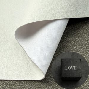 White Artificial Leather PU Leather Roll Material for Package Box Surface Cover (Jewelry Box, Cosmetic Box, Electronics Box etc.)