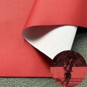 Red Man Made Leather PU Leather Roll Material for Sporting Balls (Soccer Balls, Footballs, Volleyballs etc.)