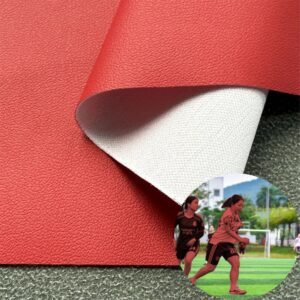 Red Rexine Leather PU Leather Roll Material for Sporting Balls (Soccer Balls, Footballs, Volleyballs etc.)