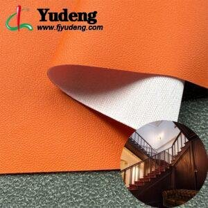 Orange Leather Fabric PU Leather Roll Material for Upholstery Furniture or Decoration (Sofas, Beds, Cabinets, Interior Wall etc.)