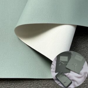 Blue China Polyurethane Leather PU Leather Roll Material for Package Box Surface Cover (Jewelry Box, Cosmetic Box, Electronics Box etc.)