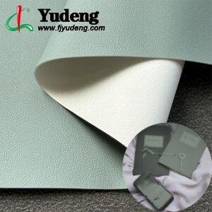 Blue China Polyurethane Leather PU Leather Roll Material for Package Box Surface Cover (Jewelry Box, Cosmetic Box, Electronics Box etc.)