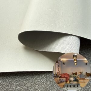 White PU Rexine Fabric PU Leather Roll Material for Upholstery Furniture or Decoration (Sofas, Beds, Cabinets, Interior Wall etc.)