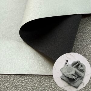 Gray Vegan Leather PU Leather Roll Material for Electronics Portable Bags (Earphone Bags, USB Cable Bags etc.)