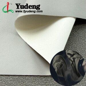 Gray Leatherette PU Leather Roll Material for Shoe Material Footwear Component (Injection Molding)