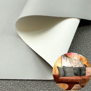 Gray Rexine PU Leather Roll Material for Home Textile