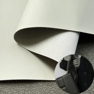 Gray PU Coated Fabric PU Leather Roll Material for Bags and Suitcases (Handbags, Backpacks, Luggage Cases etc.)