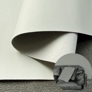 Gray Leather Fabric PU Leather Roll Material for Home_Textile
