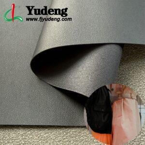 Black PU Coated Fabric PU Leather Roll Material for Shoes and Clothes (Sandal, Label, Upper, Jacket etc.)
