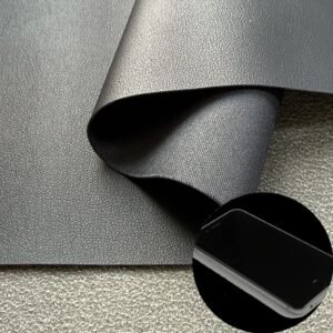 Black Rexine PU Leather Roll Material for PhoneCase