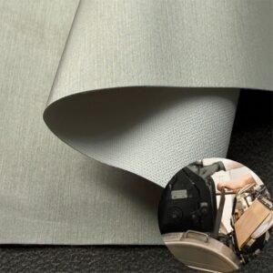 Beige Man Made Leather PU Leather Roll Material for Screen Printing or Embroidery