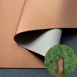Orange Environmental Leather PU Leather Roll Material for Shoes and Clothes (Label, Upper, Jacket etc.)