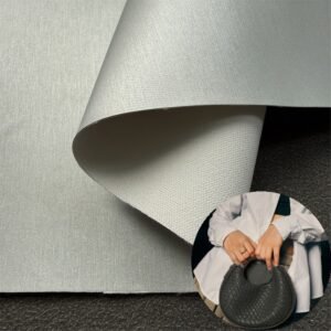 Silver PU Rexine Fabric PU Leather Roll Material for Bags and Suitcases (Handbags, Backpacks, Luggage Cases etc.)