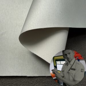 Silver PU Coated Fabric PU Leather Roll Material for Medical Equipment
