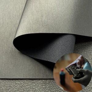 Gray PU Coated Fabric PU Leather Roll Material for Electronic Products (Camera, Radio, Game Machine, Remote Control etc.)