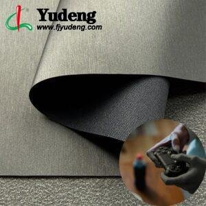 Gray PU Coated Fabric PU Leather Roll Material for Electronic Products (Camera, Radio, Game Machine, Remote Control etc.)