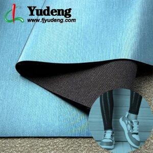 Blue Leather Fabric PU Leather Roll Material for Shoes and Clothes (Label, Upper, Jacket etc.)