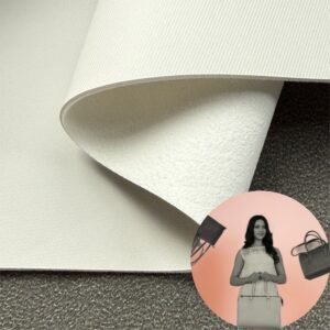 White Environmental Leather PU Leather Roll Material for Bags and Suitcases (Handbags, Backpacks, Luggage Cases etc.)