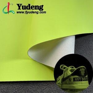 Green Rexine PU Leather Roll Material for Shoe Material Footwear Component (Injection Molding)