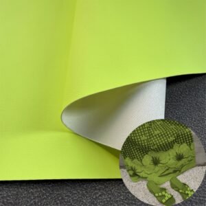 Green Fake Leather PU Leather Roll Material for Shoes and Clothes (Label, Upper, Jacket etc.)