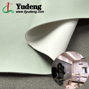 Green PU Rexine Fabric PU Leather Roll Material for Massage Equipments Hair Styling Beauty Equipments