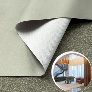 Gray PU Coated Fabric PU Leather Roll Material for Upholstery Furniture or Decoration (Sofas, Beds, Cabinets, Interior Wall etc.)