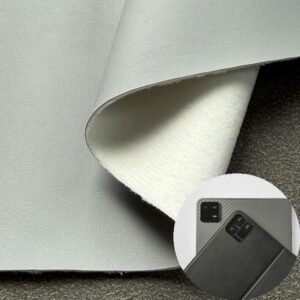 Gray Man Made Leather PU Leather Roll Material for Tablet Cases Phone Cover