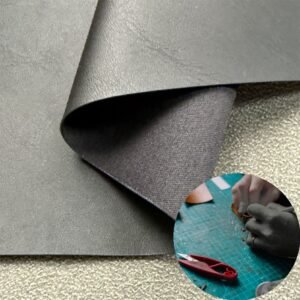 Black PU Leather from China PU Leather Roll Material for Desk Pads Table Protection Mats