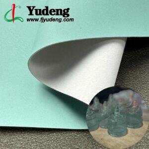 Blue PU Coated Fabric PU Leather Roll Material for Therapy Equipment