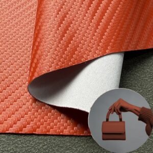 Red Faux Leather PU Leather Roll Material for Bags and Suitcases (Handbags, Backpacks, Luggage Cases etc.)
