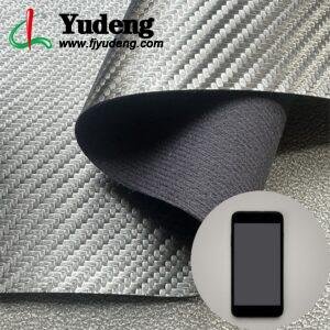 Gray Man Made Leather PU Leather Roll Material for Tablet Cases Phone Cover