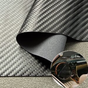Black Leather Fabric PU Leather Roll Material for Car Seats Automobile Interior
