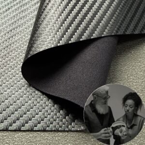 Black Rexine Leather PU Leather Roll Material for Headphone Earpads (Digital Device Body Contact Pads)
