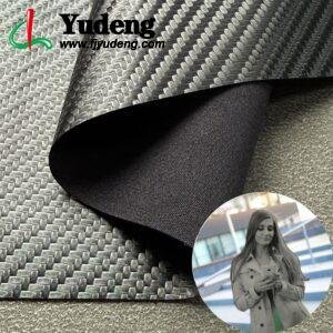 Black PU Coated Fabric PU Leather Roll Material for Tablet Cases Phone Cover
