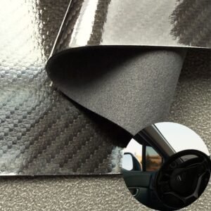 Black Man Made Leather PU Leather Roll Material for Car Seats Automobile Interior