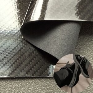 Black Man Made Leather PU Leather Roll Material for Shoes and Clothes (Label, Upper, Jacket etc.)