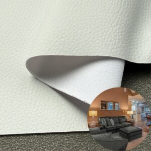 White Man Made Leather PU Leather Roll Material for Upholstery Furniture or Decoration (Sofas, Beds, Cabinets, Interior Wall etc.)