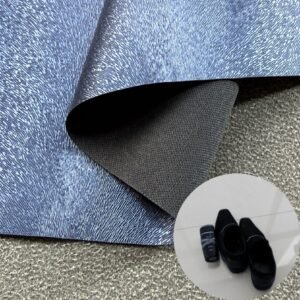 Blue Environmental Leather PU Leather Roll Material for Shoes and Clothes (Sandal, Label, Upper, Jacket etc.)