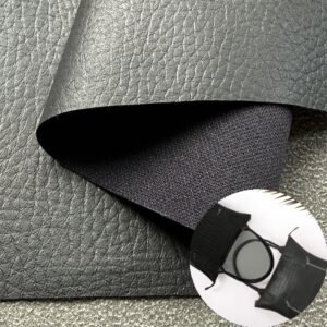 Black Fake Leather PU Leather Roll Material for Bags and Suitcases (Handbags, Backpacks, Luggage Cases etc.)