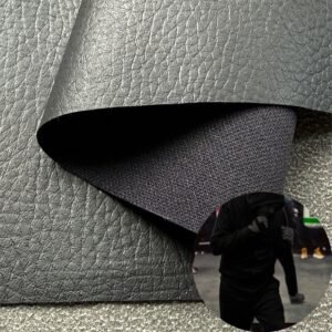 Black Leather Fabric PU Leather Roll Material for Gym Equipments (Sandbag, Boxing Gloves, Exercise Machines etc.)