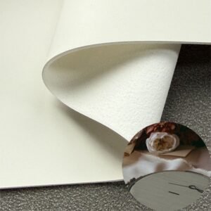White Rexine Roll PU Leather Roll Material for Screen Printing or Embroidery