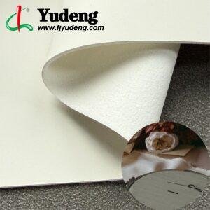 White Rexine Roll PU Leather Roll Material for Screen Printing or Embroidery
