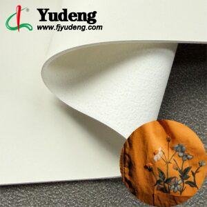 White Rexine PU Leather Roll Material for Screen Printing or Embroidery