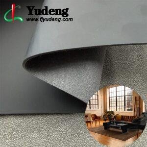 Black Leather Fabric PU Leather Roll Material for Upholstery Furniture or Decoration (Sofas, Beds, Cabinets, Interior Wall etc.)