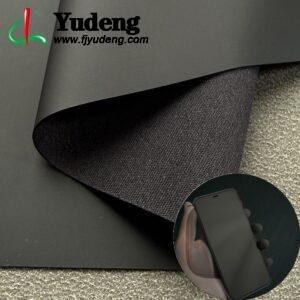 Black Leather Fabric PU Leather Roll Material for Tablet Cases Phone Cover