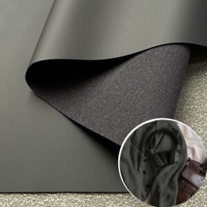 Black Faux Leather PU Leather Roll Material for Electronics Portable Bags (Earphone Bags, USB Cable Bags etc.)
