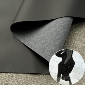 Black Fake Leather PU Leather Roll Material for Bags and Suitcases (Handbags, Backpacks, Luggage Cases etc.)